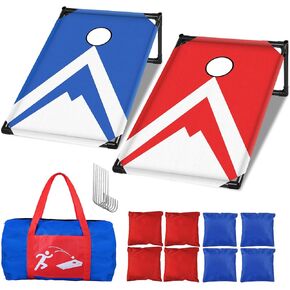 NZQXJXZ Portable 3x2FT Cornhole Board Game Set Cornhole Game with 8 Bean Bags and Carrying Case Cornhole Set for Adults and Kids Indoor and Outdoor Play