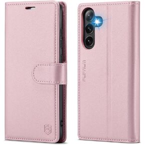 for Samsung Galaxy S25 Plus/S25+ Wallet Case with RFID Blocking Credit Card Holder, PU Leather Flip Kickstand Protective Shockproof Cover Women Men for Samsung S25Plus Phone case (Purple)