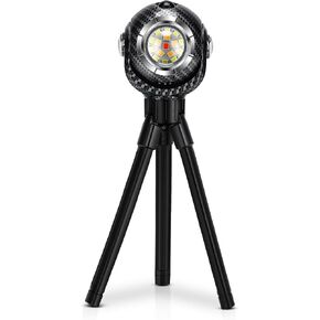 VZA Multi-Functional Portable LED Light Provides 200 Lumens with Rechargeable Battery and Flexible Tripod Base with Magnetic Option – Indoor/Outdoor (Black)