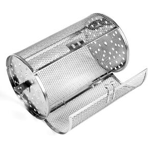Stainless Steel Rotisserie Grill, 360 Degree Rotatable Heating Oven Cages Oven Racks Oven Basket, Oven Roaster Drum for Peanut Dried Nut Coffee Beans BBQ