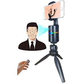 Auto Face Tracking Tripod 360 Rotation with Stand,Vlogging Kit for iPhone Andriod Phone, Smart Following Phone Holder, NoNeedAPP Gesture Recognition w/Remote