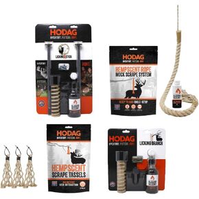 HODAG Happy Mock Scrape Bundle - Deer Hunting Accessories - Create Effective Mock Scrapes - Deer Attractant - Hemp Rope Mock Scrape - Trail Camera Accessory - Bow Hunting Accessories