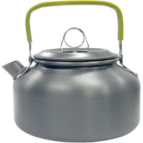 1.8L Camping Kettle, Hard-Anodized Aluminum Portable Campfire Kettle for Open Fire, Outdoor Camp Tea Coffee Pot for Stove Top, Backpacking, Hiking, Picnic and Traveling