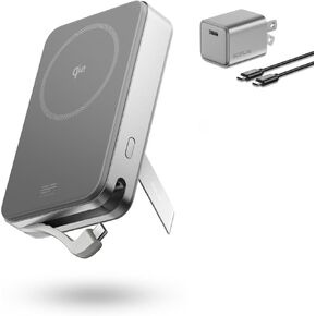 EF ECOFLOW Rapid Power Bank, 10000mAh Qi2 Certified Wireless Magnetic Portable Charger, 65W Max Fast Charging Battery Pack, Built-in Cable & Stand for Laptop, MacBook, iPhone16/15/14/13 Series Only