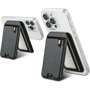 isee Magnetic Card Holder Wallet with MagSafe, Adjustable Stand for iPhone 16/15/14/13/12 Series Holds 5 Cards (Black) in Kuwait