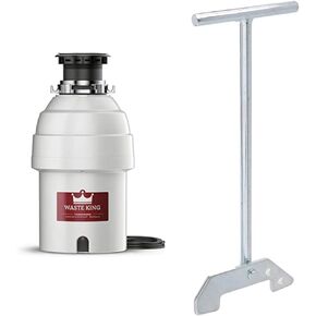 Waste King 1 HP Garbage Disposal Bundle with Unjamming Wrench and Replacement Parts
