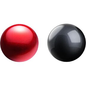 SANWA 34mm/1.34in Trackball, Replacement Ball for Logitech m575, m570, MX Ergo, Perixx, Kensington, and Other Compatible Trackball Mouse, Glossy Black + Red, Set of 2