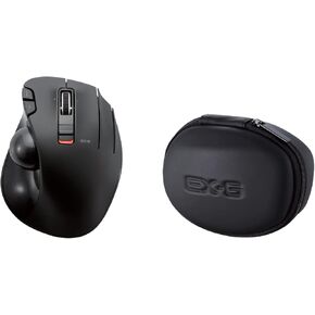 ELECOM 2.4GHz Wireless Thumb-Operated Trackball Mouse & EVA Travel Case (M-XT3DRBK & BMA-XT2BK)