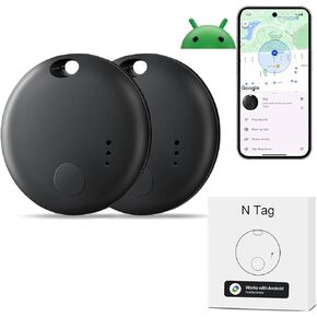Bluetooth Tracker for Android,Air Tags-2pack Android,Keys Finder,Item Locator Android Works with Google's Find My Device App(Android only),Smart Tracking Tag for Keys,Suitcase,Backpack,Wallet