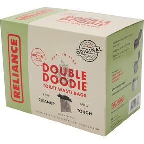Reliance Products 2683-03 Double Doodie Toilet Waste Bags (6-Pack), Black
