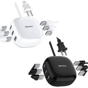 USB Charging Station White & Black Bundle