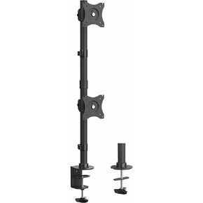 VIVO Dual Monitor Desk Mount Stand with Height Adjustment and VESA Plates for 2 LCD Ultrawide Screens up to 34 inches, Stacked Array, STAND-V002R