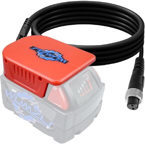 WUMZIJ Fishing Reel Battery Adapter Compatible with Milwaukee 18V M18 Battery Fit for Daiwa 14.4V Series BM2000 BM2000II BM2300 BM2500 BM2900 BM2300C LB3100C LB3100N Shimano BeastMaster 9000