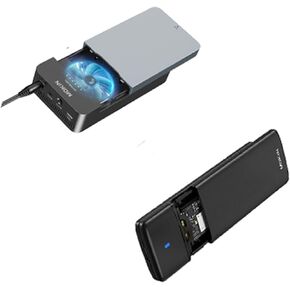 40Gbps NVMe M.2 Duplicator Dual-Bay Offline Clone Tool-Free,M.2 NVME SATA SSD Enclosure Adapter