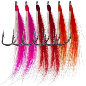 مضايقات باكتيل 6/0 خطافات 6 PCS 3 لون