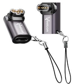 Right-Angle USB-C Charger Adapter for Garmin Watch(2 Pack)，90 Degree C to Garmin Cable Converter with Anti-Lost Lanyard, Safe Fast Charging for Fenix,Forerunner,Instinct,Venu,Epix,Tactix,Swim