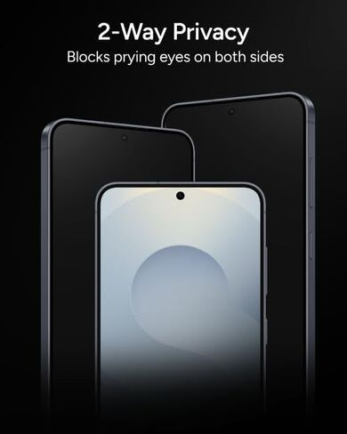 ZAGG Fusion Privacy Anti-Glare Samsung Galaxy S25 Screen Protector - Flexible Hybrid Polymer, Matte Finish, 2-Way Privacy Filter, Recycled Materials, InvisibleShield, Easy Application in Kuwait