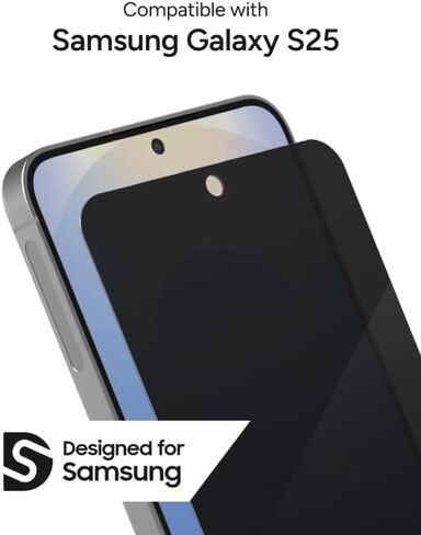 ZAGG Fusion Privacy Anti-Glare Samsung Galaxy S25 Screen Protector - Flexible Hybrid Polymer, Matte Finish, 2-Way Privacy Filter, Recycled Materials, InvisibleShield, Easy Application in Kuwait
