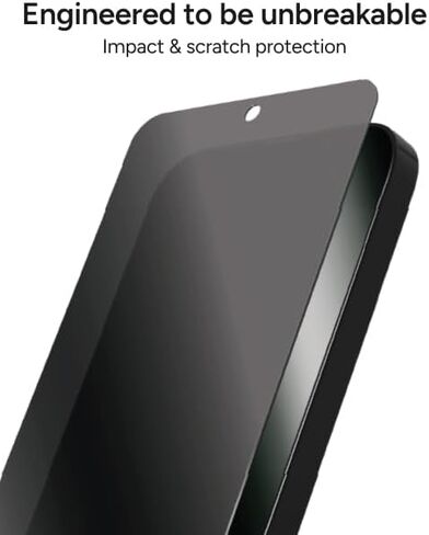 ZAGG Fusion Privacy Anti-Glare Samsung Galaxy S25 Screen Protector - Flexible Hybrid Polymer, Matte Finish, 2-Way Privacy Filter, Recycled Materials, InvisibleShield, Easy Application in Kuwait