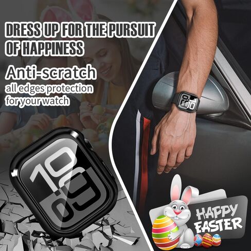 top4cus 42mm (Series 10) Cover Soft TPU Anti-Scratch Lightweight 42mm Iwatch Case All-Around Screen Protector, Optional Cases Compatible with Apple Watch Series 9/8/7/6/SE/SE2/5/4/3/2/1 - Gold in Saudi Arabia