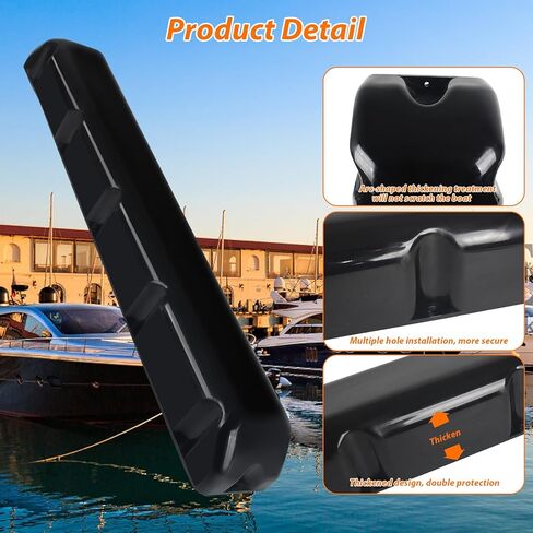 مصد رصيف القارب مع براغي، واقي مصد الرصيف الأبيض، مصدات الرصيف البلاستيكية البحرية لرسو السفن عمود عمود عمودي أو رصيف زاوية، حاجز مصد الرصيف للسطح الأفقي (24 بوصة، 38 بوصة، 31.5 بوصة) in Kuwait