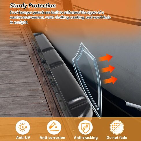 مصد رصيف القارب مع براغي، واقي مصد الرصيف الأبيض، مصدات الرصيف البلاستيكية البحرية لرسو السفن عمود عمود عمودي أو رصيف زاوية، حاجز مصد الرصيف للسطح الأفقي (24 بوصة، 38 بوصة، 31.5 بوصة) in Kuwait