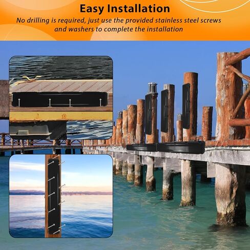 مصد رصيف القارب مع براغي، واقي مصد الرصيف الأبيض، مصدات الرصيف البلاستيكية البحرية لرسو السفن عمود عمود عمودي أو رصيف زاوية، حاجز مصد الرصيف للسطح الأفقي (24 بوصة، 38 بوصة، 31.5 بوصة) in Kuwait