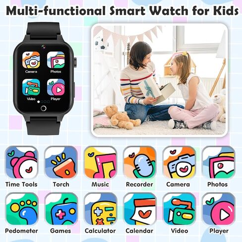 Smart Watch for Kids, with 26 Puzzle Games, Touch Screen, HD Camera, Alarm Clock, Toys for Ages 4-12 Years Old.Birthday Gift for Boys Girls (Blue) in Saudi Arabia