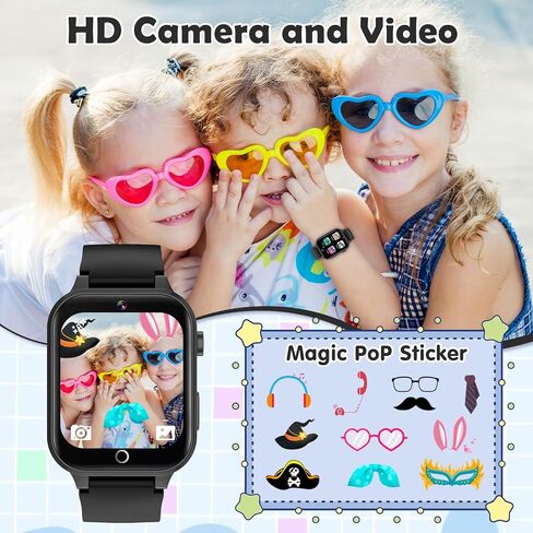 Smart Watch for Kids, with 26 Puzzle Games, Touch Screen, HD Camera, Alarm Clock, Toys for Ages 4-12 Years Old.Birthday Gift for Boys Girls (Blue) in Saudi Arabia