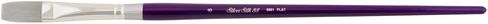 Silver Brush Limited 8801-6 Silver Silk 88 Flat Paintrush for Acrylic و Watercolor و Gouache و Leks و Hyes ، Size 6 ، Long Handle in Kuwait