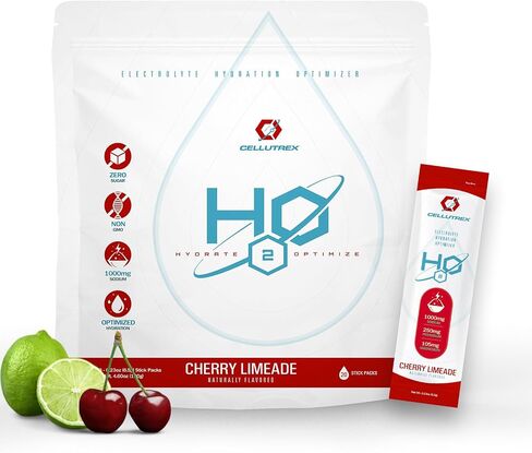 Cellutrex® H2O Electrolytes - Variety Pack - Zero Sugar Salt Hydration Packets, Additive-Free, Non-GMO Electrolytes Powder for Workouts, Fasting & More, 20 Easy-Open Sticks in Saudi Arabia