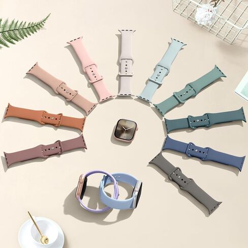 براءات الاختراع سبورت سيليكون نطاقات متوافقة مع Apple Watch Band 38mm 40mm 41mm 42mm 44mm 45mm 46mm 49mm للنساء الرجال ، حزام بديل للرياضة الناعمة لـ Iwatch Bands Series SE 10 9 8 7 5 4 3 2 1 Ultra in Kuwait