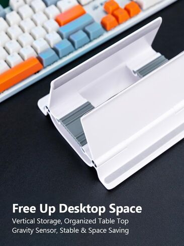 DREWCHAN Vertical Laptop Stand for Desk, Laptop Stand Holder Gravity Locking Stand Laptop Base Space Saving 3 in 1 Suitable for All MacBooks and laptops（Black） in Saudi Arabia