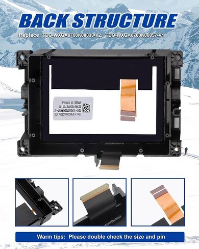 7" Uconnect Screen Replacement, Touch Screen Digitizer LCD Display Navigation System for 2017 2018 2019 2020 Jeep Compass Radio Screen, New OEM Replacement TDO-WXGA0700K00033-V2 TDO-WXGA0700K00057-V1 in Saudi Arabia