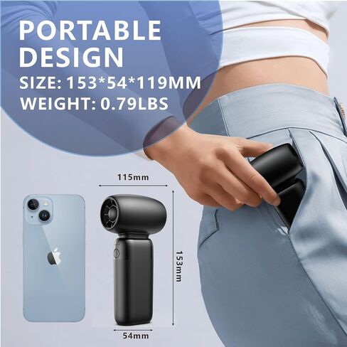 Compressed Air Duster, 3 Adjustable Mini Air Blower 150000 RPM Jet Blower 8000mAh Electric Air Duster for Computer Keyboard Car, Rechargeable Cordless Turbo Fan Replace Compressed Air Canned in Saudi Arabia