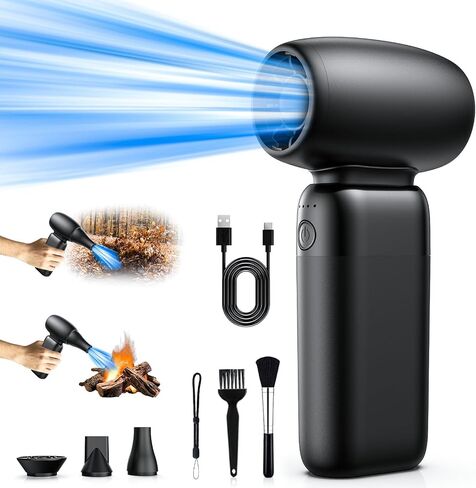 Compressed Air Duster, 3 Adjustable Mini Air Blower 150000 RPM Jet Blower 8000mAh Electric Air Duster for Computer Keyboard Car, Rechargeable Cordless Turbo Fan Replace Compressed Air Canned in Saudi Arabia