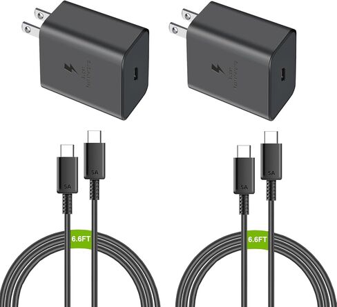 USB C Charger Block ، شاحن الهاتف 45W [2Pack من كتلة شاحن USB ، 3 × 6.6 قدمًا] لأجهزة iPhone 16/15 ، Samsung & Android ، Fast Charger USB C ، Type C Charger Charging Adapter in Saudi Arabia