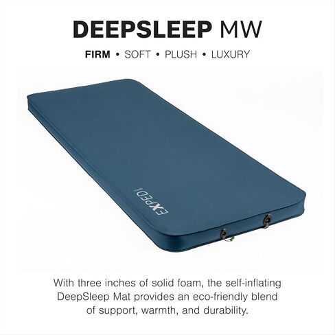 Exped Deepsleep Mat Single MW - حصيرة نوم للسيارات ذات التضخيم الذاتي ، وسادة رغوة 3 بوصة ، مضخة in Kuwait