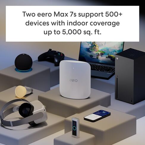 Amazon eero Max 7 (3-pack) with Amazon eero Outdoor 7 (1-pack) mesh wifi system in Kuwait