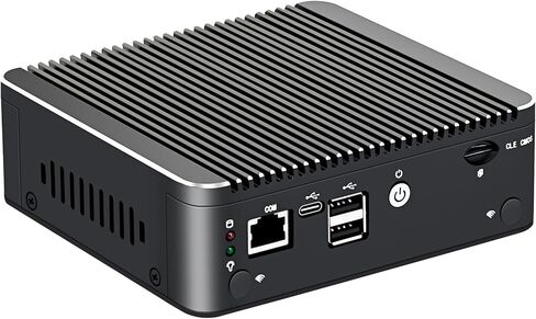 Updated 4 Lan i226 2.5G Firewall Micro Appliance, Fanless Firewall Mini PC Alder Lake-N N100, HDMI, DP, 4xUSB, COM RJ45, AES-NI VPNRouter Support pfsense Openwrt, Wifi Slot, 8GB DDR4 128GB NVMe in Saudi Arabia