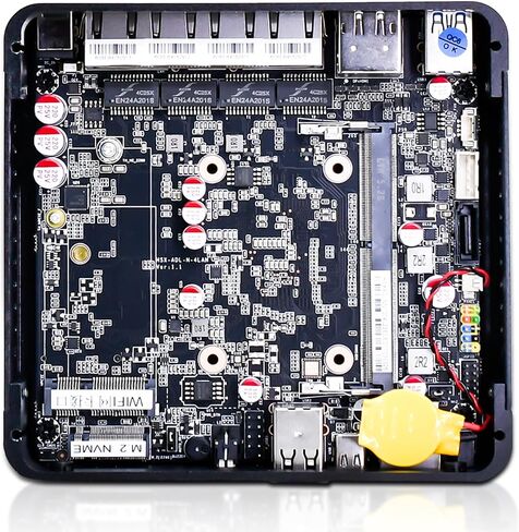 Updated 4 Lan i226 2.5G Firewall Micro Appliance, Fanless Firewall Mini PC Alder Lake-N N100, HDMI, DP, 4xUSB, COM RJ45, AES-NI VPNRouter Support pfsense Openwrt, Wifi Slot, 8GB DDR4 128GB NVMe in Saudi Arabia