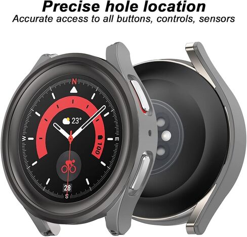 واقي شاشة متوافق مع Samsung Galaxy Watch 5 Pro، 【4+2 حزمة】طبقة حماية من الزجاج المقوى عالي الدقة وحافظة ممتصة للصدمات من البولي كربونات لساعة Samsung Galaxy Watch 5 Pro، غطاء وجه لساعة Samsung Watch 5 Pro 45 مم in Saudi Arabia