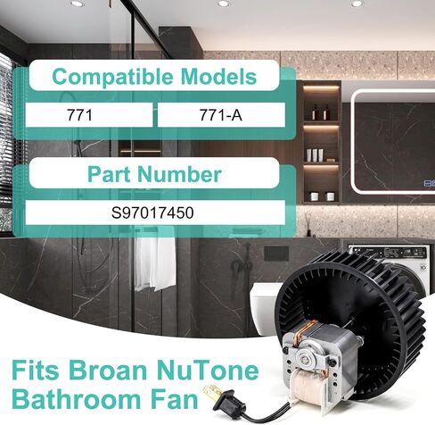 S97017450 Bathroom Fan Motor Assembly for Broan NuTone 771 771-A 70CFM Exhaust Fan Replacement Motor Kit in Kuwait