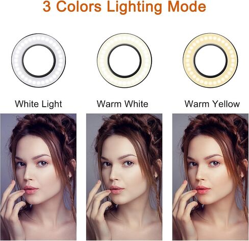 UBeesize 12" Ring Light Tripod for iPhone with Overhead Phone Mount Holder, Ring Lights with Stand and Camera Mounts for Photography/Live Streaming/TikTok/YouTube Content Creation in Saudi Arabia