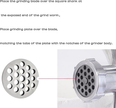 #8 Stainless Steel Meat Grinder Plate Discs Blades Compatible with Meat Grinders,Cutting Disks Heavy Duty (5/8 Hole Plate) in Kuwait