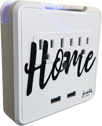 Kelvin Home - Decorative Surge Protector – Plug-in Surge Protector with 3 Outlets & 2 USB Ports, Multi Wall Mount Socket Outlet Surge Protector, Power Expander for Home, Office, & Travel Use (Mosaic) in Saudi Arabia