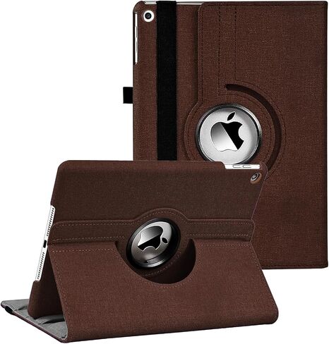 Rotating Case for iPad 9th Generation (2021) / 8th Generation (2020) / 7th Gen (2019) 10.2 Inch - 360 Degree Rotating Stand Cover with Wake/Sleep for Apple iPad 10.2", Black in Saudi Arabia
