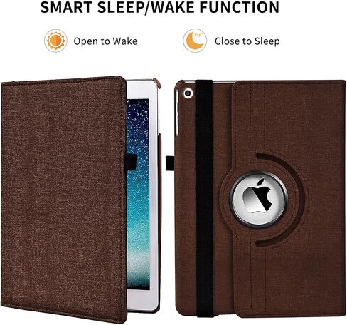 Rotating Case for iPad 9th Generation (2021) / 8th Generation (2020) / 7th Gen (2019) 10.2 Inch - 360 Degree Rotating Stand Cover with Wake/Sleep for Apple iPad 10.2", Black in Saudi Arabia