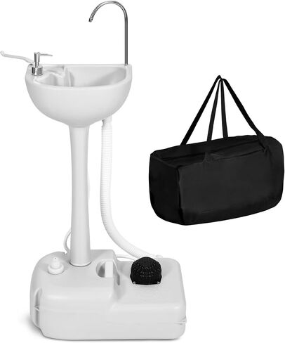 YITAMOTOR Portable Sink, 17L Camping Hand Washing Station with 24L Sewage Tank, Wheels, Soap Dispenser, Towel Holder, for Garden, Gather, Worksite, Outdoor, Travel, Boat in Saudi Arabia