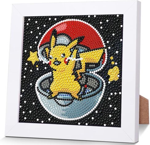 Kojefcv Cartoon Diamond Art Painting Kits for Kids with Frame ، Cartoon Diamond Art for Kids Ages 4-8-12 ، easy Gem Art Kid مع حزمة جميلة للهدية ديكور الجدار المنزلي (7x7inch) in Kuwait